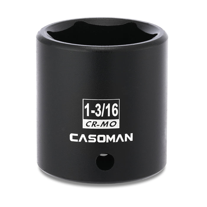 CASOMAN 1/2" Drive x 1-3/16" Impact Socket, 6-Point, SAE, CR-MO