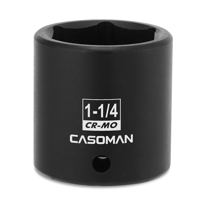 CASOMAN 1/2" Drive x 1-1/4" Impact Socket, 6-Point, SAE, CR-MO