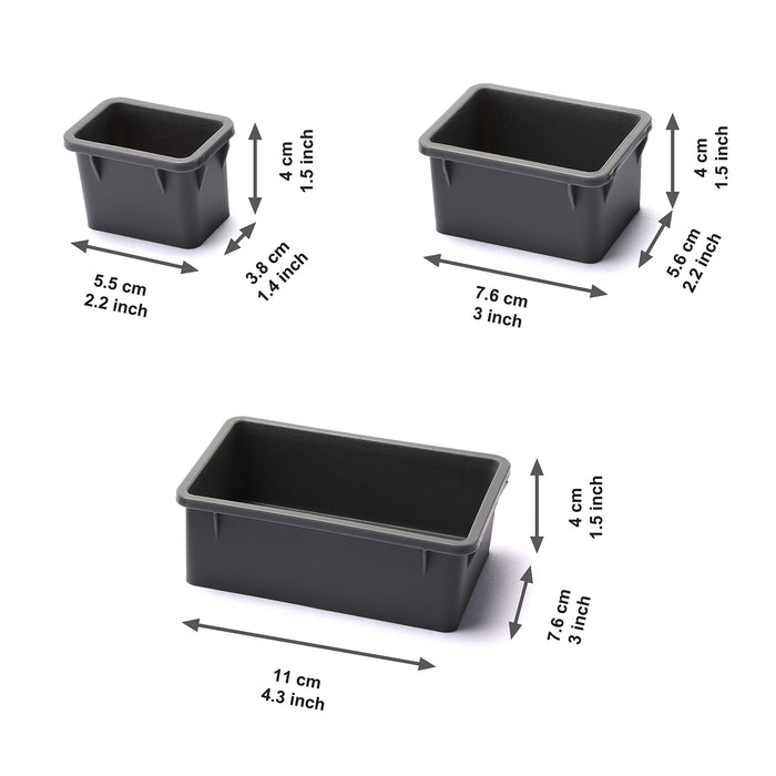 CASOMAN Transparent Portable Organizer, with 25 Removable & Deep Bins, Hardware & Parts Organizers, Versatile and Durable,16.5" L x 13.4" W x 2.4" H