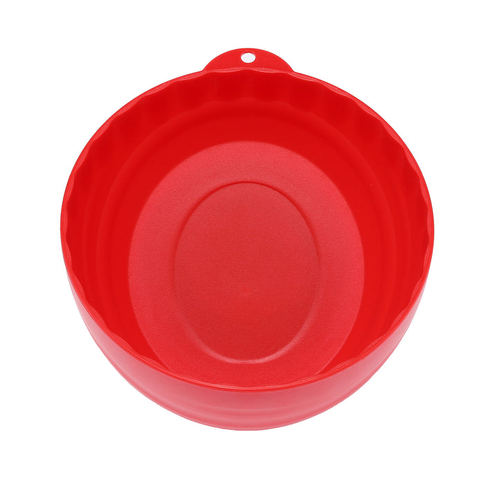 CASOMAN 6-inch Magnetic Parts Tray, Magnetic Nut Cup, Magnetic Bowl for Holding Nuts and Bolts, Red, Strong and Durable