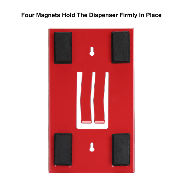 CASOMAN Magnetic Glove/Tissue Dispenser, 8LBS Capacity, Black Glove Dispenser Wall Mount, Glove Holder for Wall Mount, Magnetic Glove Box Holder