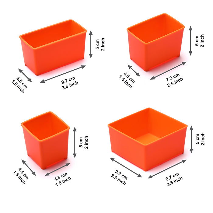 CASOMAN Organizer Box With 13 Dividers, Multi-Purpose Portable Plastic Organizer, with Secure Locks, with Size of 12"L x 10.5"W x 2"H