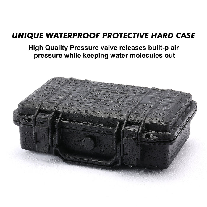 CASOMAN 11.5-Inch Water-proof & Explosion-Proof Box, with Cush- Proof Sponge, IP67 Water Proof Grade, Customizable Foam