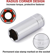 Load image into Gallery viewer, CASOMAN 1/4-Inch Drive Master Socket Set with Ratchets,Universal Joint, Extensions with 1/4’‘ Dr. Bits Set