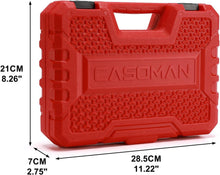 Load image into Gallery viewer, CASOMAN 1/4-Inch Drive Master Socket Set with Ratchets,Universal Joint, Extensions with 1/4’‘ Dr. Bits Set