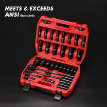 Load image into Gallery viewer, CASOMAN 1/2" Drive Master Impact Socket Set, 36 Piece Deep