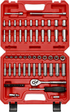 Load image into Gallery viewer, CASOMAN 1/4-Inch Drive Master Socket Set with Ratchets,Universal Joint, Extensions with 1/4’‘ Dr. Bits Set