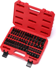 Load image into Gallery viewer, CASOMAN 1/4 Inch Drive Master Impact Socket Set, 50-Piece, SAE/Metric, 5/32 Inch - 9/16 Inch, 4mm - 15mm, Shallow/Deep,CR-V