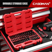 Load image into Gallery viewer, CASOMAN 1/4 Inch Drive Master Impact Socket Set, 50-Piece, SAE/Metric, 5/32 Inch - 9/16 Inch, 4mm - 15mm, Shallow/Deep,CR-V