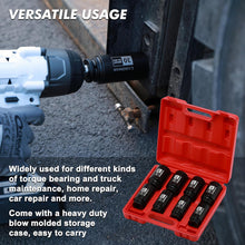 Load image into Gallery viewer, CASOMAN 1/2-Inch Drive Deep Spindle Axle Nut Impact Socket Set,12 Point, 8 Piece 1/2" Heavy Duty Impact Socket Set