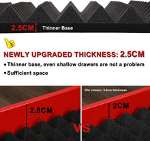 Load image into Gallery viewer, CASOMAN 4PCS Professional Toolbox liner, Trap Mat Universal Tool Drawer Liner, Non-Slip Foam Inserts, Easy Cut, Black, 23.6"x15.7"