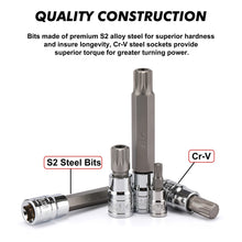 Load image into Gallery viewer, CASOMAN Spline Tip Bit Socket &amp; XZN Triple Square Spline Bit Socket Set, 1/2 &amp; 3/8 &amp; 1/4-Inch Drive, 20-Piece Set, M4-M18, 12 Point Tamper Proof, CR-V &amp; S2 Steel