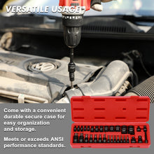 Load image into Gallery viewer, CASOMAN 32-Piece Torx Bit Socket and Female External Socket Set, 14 Star Bits (T8- T70) and 13 Female E-Torx Sockets (E4-E24), Include 5 Impact Socket Adapter