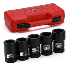 Load image into Gallery viewer, CASOMAN 1-Inch Drive Budd Socket Set, 33mm,35mm,38mm,1-1/2",41mm, Metric &amp; SAE, CR-MO