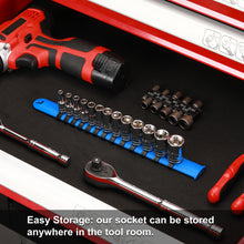 Load image into Gallery viewer, CASOMAN 13PCS 1/4"Drive Mid-Length Socket Set, 6-Point, Mirror Chrome Finish, Metric, 4mm to 15 mm