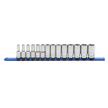 Load image into Gallery viewer, CASOMAN 14PCS 3/8" Drive 6 Pt. Mid-Length Socket Set, Metric, 6, 7, 8, 9, 10, 11, 12, 13, 14, 15, 16, 17, 18, 19 mm, Mirror Chrome Finish