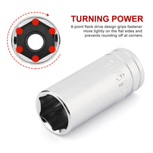 Load image into Gallery viewer, CASOMAN 11PCS 3/8" Drive 6 Pt. Mid-Length Socket Set, SAE, Mirror Chrome Finish, 1/4", 5/16", 3/8", 7/16", 1/2", 9/16", 5/8", 11/16", 3/4", 13/16", 7/8"