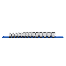 Load image into Gallery viewer, CASOMAN 14 Piece 3/8" Drive 6 Point Stubby Socket Set, Metric, Mirror Chrome Finish, 6,7,8,9,10,11,12,13,14,15,16,17,18,19mm