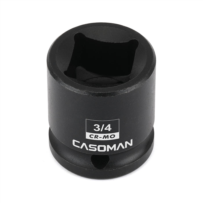 CASOMAN 1/2"Drive 3/4" Budd Wheel Impact Socket, 4-Point Square Socket, CR-MO