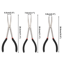 Load image into Gallery viewer, CASOMAN 6PCS 11" Extra Long Pliers Set, Include Extra Long Needle Nose Pliers Set (1"Long Nose Plier, 90°&amp;45° Bent Nose Pliers) &amp; Non-slip Hose Gripper Plier Set(5/16", 1/2", 3/4" Dia)