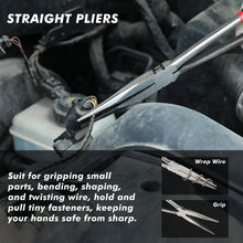 Load image into Gallery viewer, CASOMAN 6PCS 11" Extra Long Pliers Set, Include Extra Long Needle Nose Pliers Set (1"Long Nose Plier, 90°&amp;45° Bent Nose Pliers) &amp; Non-slip Hose Gripper Plier Set(5/16", 1/2", 3/4" Dia)