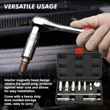 Load image into Gallery viewer, CASOMAN 10PCS 3/8"Drive Magnetic Spark Plug Socket Set, 6PT&amp;12PT, Include Extension Bar, Unviersal Joint &amp; Spark Plug Gapper, CR-V Steel