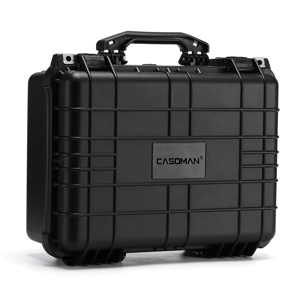 CASOMAN Water-proof Box, with Cush- Proof Sponge, IP67 Water Proof Grade, Customizable Foam, Perfectly Protection of Camera, Drones, Lens,Equipments, 16"x13.2"x7"
