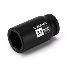 Load image into Gallery viewer, CASOMAN 3/4" Drive 33 mm Axle Nut Impact Socket, CR-MO, 6 Point Deep Impact Socket (33MM) for Easy Removal of Axle Shaft Nuts