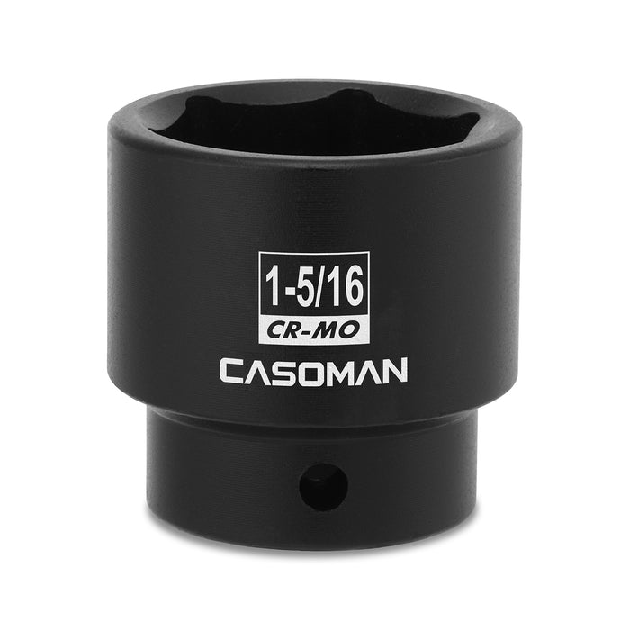 CASOMAN 1/2" Drive x 1-5/16" Impact Socket, 6-Point, SAE, CR-MO