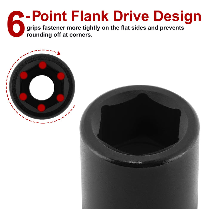 CASOMAN 1/2" Drive x 18mm Impact Socket, 6-Point, Metric, CR-MO