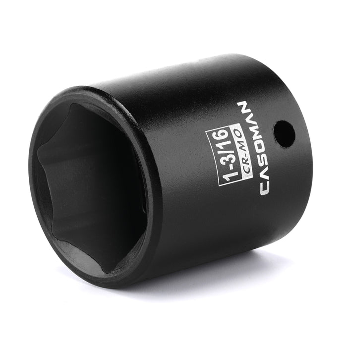 CASOMAN 1/2" Drive x 1-3/16" Impact Socket, 6-Point, SAE, CR-MO