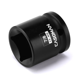 CASOMAN 1/2-Inch Drive 7/8-Inch Square Impact Socket, 4-Point, SAE, CR-MO