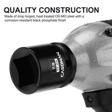 Load image into Gallery viewer, CASOMAN 1/2-Inch Drive 7/8-Inch Square Impact Socket, 4-Point, SAE, CR-MO