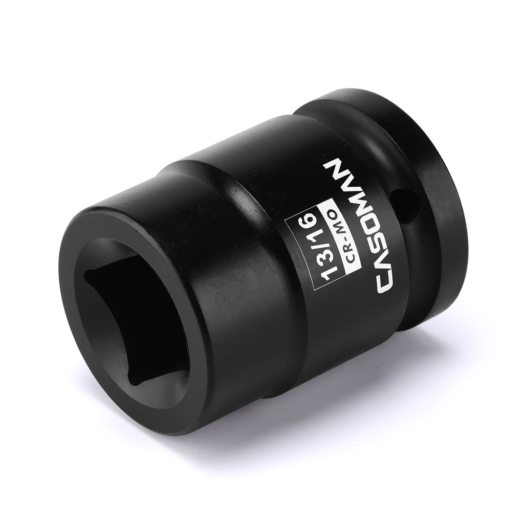 CASOMAN 3/4-Inch Drive 13/16-Inch Square Impact Socket, 4-Point, SAE, CR-MO