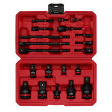 Load image into Gallery viewer, CASOMAN 20PCS 1/4" 3/8" 1/2" Drive Impact Socket Adapter Set, Includes Hex Shank Adapters &amp; Reducers, CR-MO Universal Swivel Socket