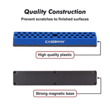 Load image into Gallery viewer, CASOMAN 1/4" Hex Bit Organizer, Red &amp; Blue, 2PCS | 86 Hole, Magnetic Base, Strong Magnetic Base