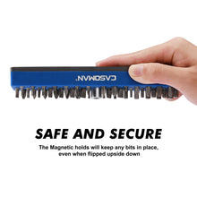 Load image into Gallery viewer, CASOMAN 2PCS 1/4" Hex Bit Organizer with Magnetic Base - Blue, 86 Hole Bit Organizer with Strong Magnetic Base, Magnetic Bit Organizer for Your Specialty