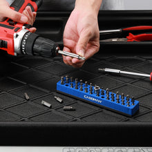 Load image into Gallery viewer, CASOMAN 2PCS 1/4" Hex Bit Organizer with Magnetic Base - Blue, 86 Hole Bit Organizer with Strong Magnetic Base, Magnetic Bit Organizer for Your Specialty