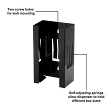 Load image into Gallery viewer, CASOMAN Magnetic Glove/Tissue Dispenser, 8LBS Capacity, Black Glove Dispenser Wall Mount, Glove Box Holder, Glove Holder for Wall Mount, Magnetic Glove Box Holder