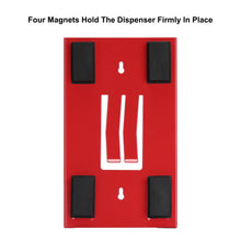 Load image into Gallery viewer, CASOMAN 2PCS Magnetic Glove/Tissue Dispenser, Black &amp; Red, 8LBS Capacity, Glove Dispenser Wall Mount, Glove Box Holder, Glove Holder for Wall Mount, Magnetic Glove Box Holder