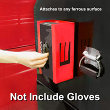 Load image into Gallery viewer, CASOMAN 2PCS Magnetic Glove/Tissue Dispenser, Black &amp; Red, 8LBS Capacity, Glove Dispenser Wall Mount, Glove Box Holder, Glove Holder for Wall Mount, Magnetic Glove Box Holder