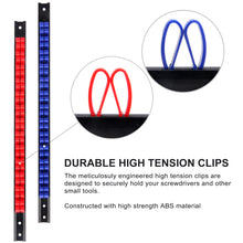 Load image into Gallery viewer, CASOMAN 10 pcs Screwdriver Organizer and Wrench Organizer, Wall Mount, Hand Tool Holder, Plastic Rail Wrench Hanger with Clips