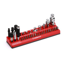 Load image into Gallery viewer, CASOMAN 35-Piece Magnetic Socket Accessory Holder, Magnetic Tool Organizer Tray, Holds Bits, Adapters, Universal Joints,Bit Holders, and Bits