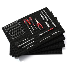 Load image into Gallery viewer, CASOMAN 4PCS Professional Toolbox liner, Trap Mat Universal Tool Drawer Liner, Non-Slip Foam Inserts, Easy Cut, Black, 23.6"x15.7"