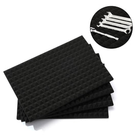 CASOMAN 4PCS Professional Toolbox liner, Trap Mat Universal Tool Drawer Liner, Non-Slip Foam Inserts, Easy Cut, Black, 23.6