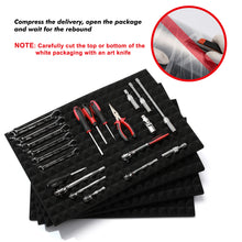 Load image into Gallery viewer, CASOMAN 4PCS Professional Toolbox liner, Trap Mat Universal Tool Drawer Liner, Non-Slip Foam Inserts, Easy Cut, Black, 23.6"x15.7"