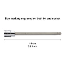 Load image into Gallery viewer, CASOMAN 3/8"Drive Extra Long Ball-End Hex Bit Socket Set, 18 Piece Allen Socket Set, Metric &amp; SAE, 3mm to 10mm, 1/8" to 3/8", CR-V and S2 Steel