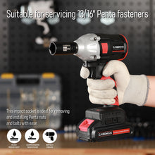 Load image into Gallery viewer, CASOMAN 3/8" Drive 13/16" 5-Point Impact Grade Utility Socket, CR-MO, Removes and Installs Penta Nuts and Bolts