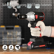 Load image into Gallery viewer, CASOMAN 1/2" Drive 13/16-inch Penta Socket, 5 Point Utility Socket, CR-MO, Removes and Installs Penta Nuts and Bolts for Utility Service
