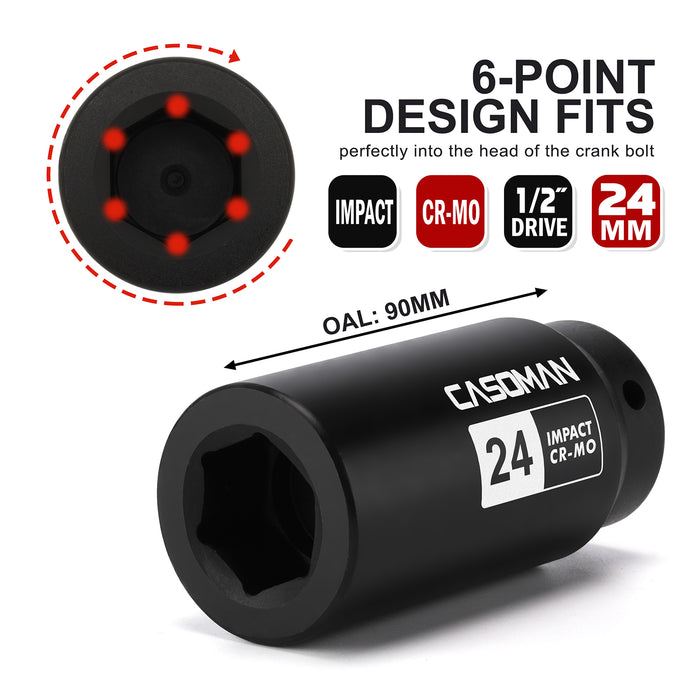 19mm Weighted Socket 16pc 1/2 In. Drive Metric Deep Impact Socket Set ...